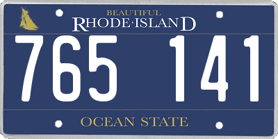 RI license plate 765141
