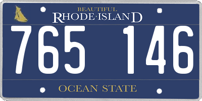 RI license plate 765146