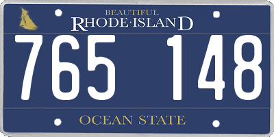 RI license plate 765148