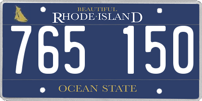 RI license plate 765150