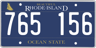 RI license plate 765156