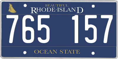 RI license plate 765157