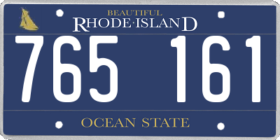 RI license plate 765161