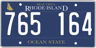 RI license plate 765164