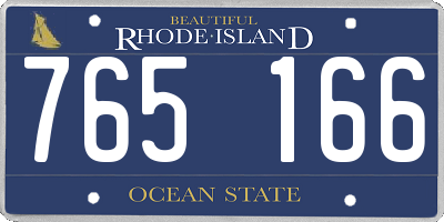 RI license plate 765166