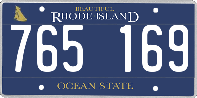 RI license plate 765169