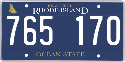RI license plate 765170