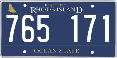 RI license plate 765171