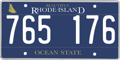 RI license plate 765176