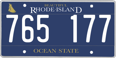 RI license plate 765177