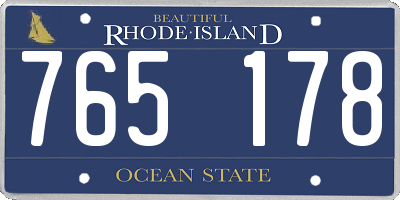 RI license plate 765178
