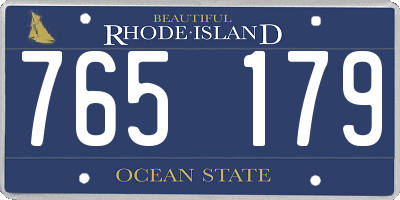 RI license plate 765179