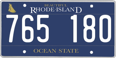 RI license plate 765180
