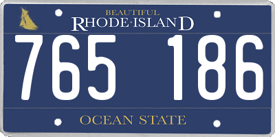 RI license plate 765186