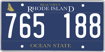 RI license plate 765188