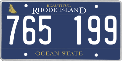 RI license plate 765199