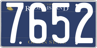 RI license plate 7652