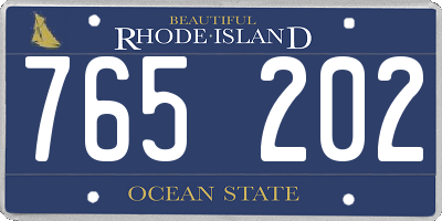 RI license plate 765202