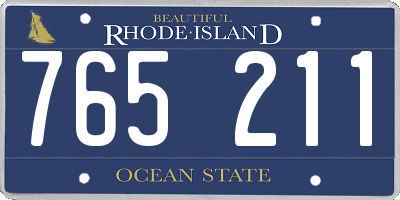 RI license plate 765211