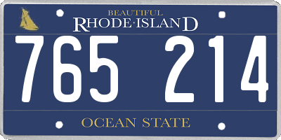 RI license plate 765214