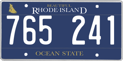 RI license plate 765241