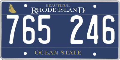 RI license plate 765246