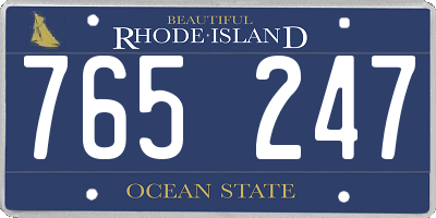 RI license plate 765247
