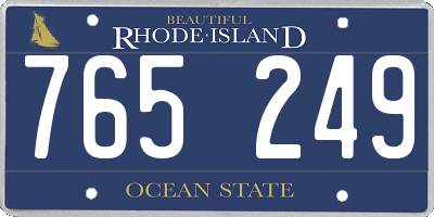 RI license plate 765249