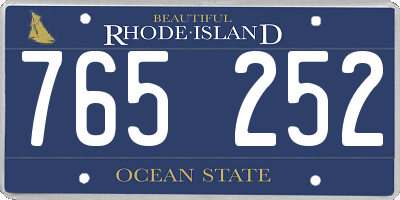 RI license plate 765252