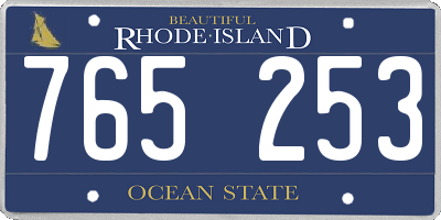 RI license plate 765253