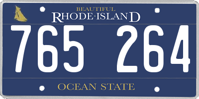 RI license plate 765264