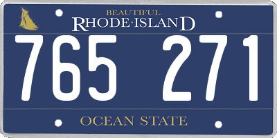 RI license plate 765271