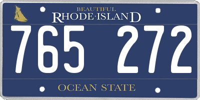 RI license plate 765272