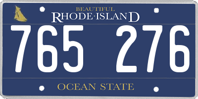 RI license plate 765276