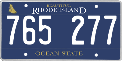 RI license plate 765277