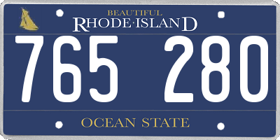 RI license plate 765280