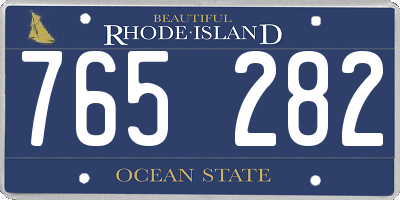 RI license plate 765282