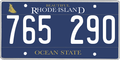 RI license plate 765290