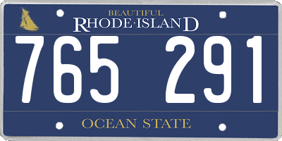 RI license plate 765291