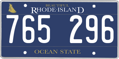 RI license plate 765296