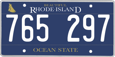 RI license plate 765297