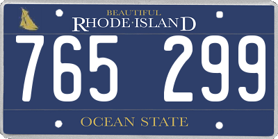 RI license plate 765299