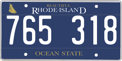 RI license plate 765318