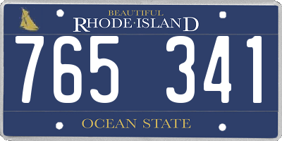 RI license plate 765341