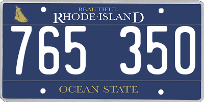 RI license plate 765350