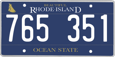RI license plate 765351