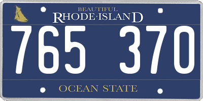 RI license plate 765370
