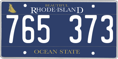 RI license plate 765373