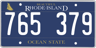 RI license plate 765379