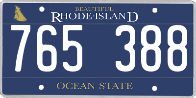 RI license plate 765388